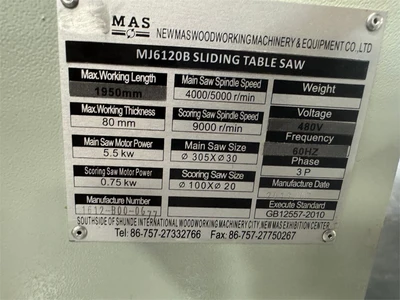 USED 2019 MAS "MJ6120B"