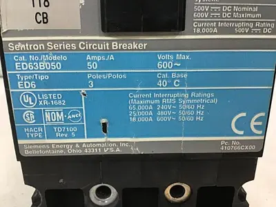 USED SIEMENS ED63B050