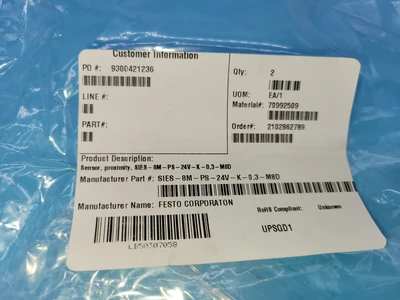 NEW Festo SIES-8M-PS-24V-K-0.3- M8D