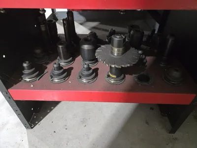 Cart and Contents; Approx (66) Cat 40 Tool Holders