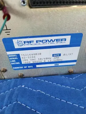 RF POWER PRODUCTS POWER SUPPLY