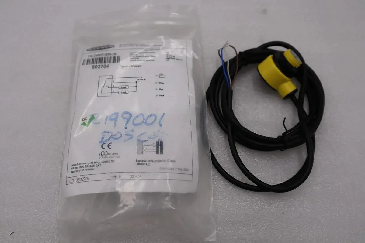 BANNER T18-2VPFF100IR-2M CONNECTION 4-CONDUCTOR STOCK H1106A