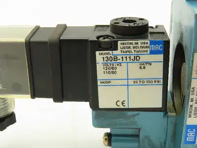 MAC 56C-13-111JD Pneumatic Solenoid 3/2 Spool Valve 120V 1/2" NPT