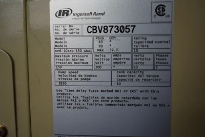 INGERSOLL RAND UP6-10TAS-150 GRAI Air Compressors | Mohawk Machinery (3)