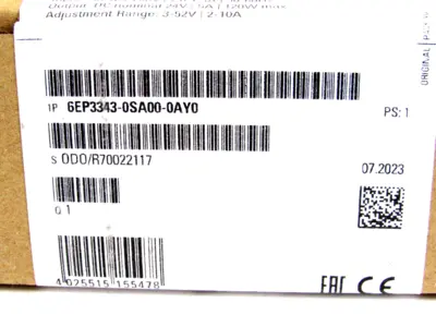 NEW SIEMENS 6EP3343-0SA00-0AY0 POWER SUPPLY 6EP33430SA000AY0