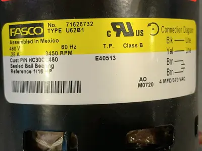 Used FASCO 71626732 Motors (misc) Ohio US | HGR 24 #1556694