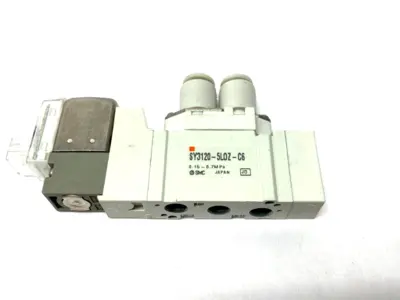 SMC SY3120-5LOZ-C6 5-Port 2-Position Solenoid Valve Plastic Tube Fittings - Used