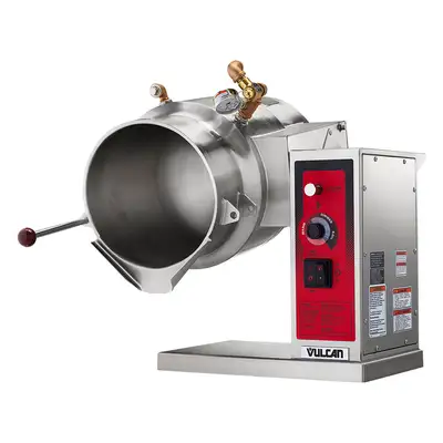 Vulcan K6ETT 6 Gal. Steam Kettle - Manual Tilt, 2/3 Jacket, 208v/1ph