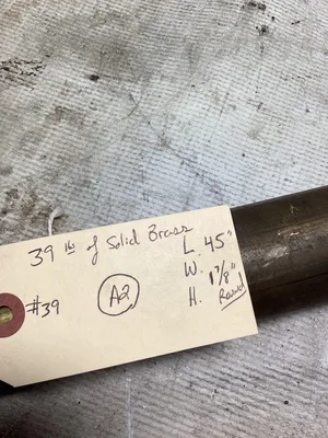 C360 Machined Brass; Lathe Stock Bar; 45″ X 1 7/8″ Round Brass Bar