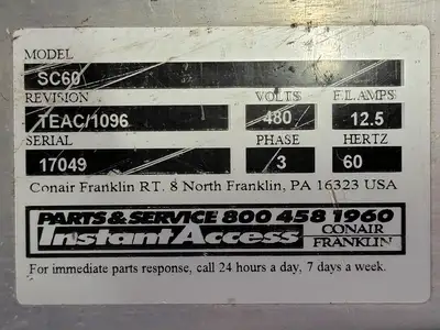 Used CONAIR FRANKLIN SC-60 Parts (Hydraulics and Pneumatics) British Columbia CA | Lenmark #367007