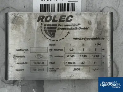 USED M Roth GmbH & Co 31,372 Gal M Roth GmbH Storage Tank, 304 S/S