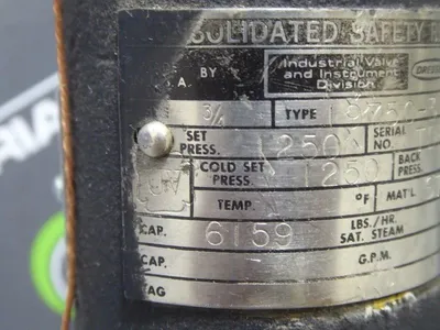 Dresser 1975C-3 Consolidated Safety Relief Valve Size 3/4 1250 PSI New