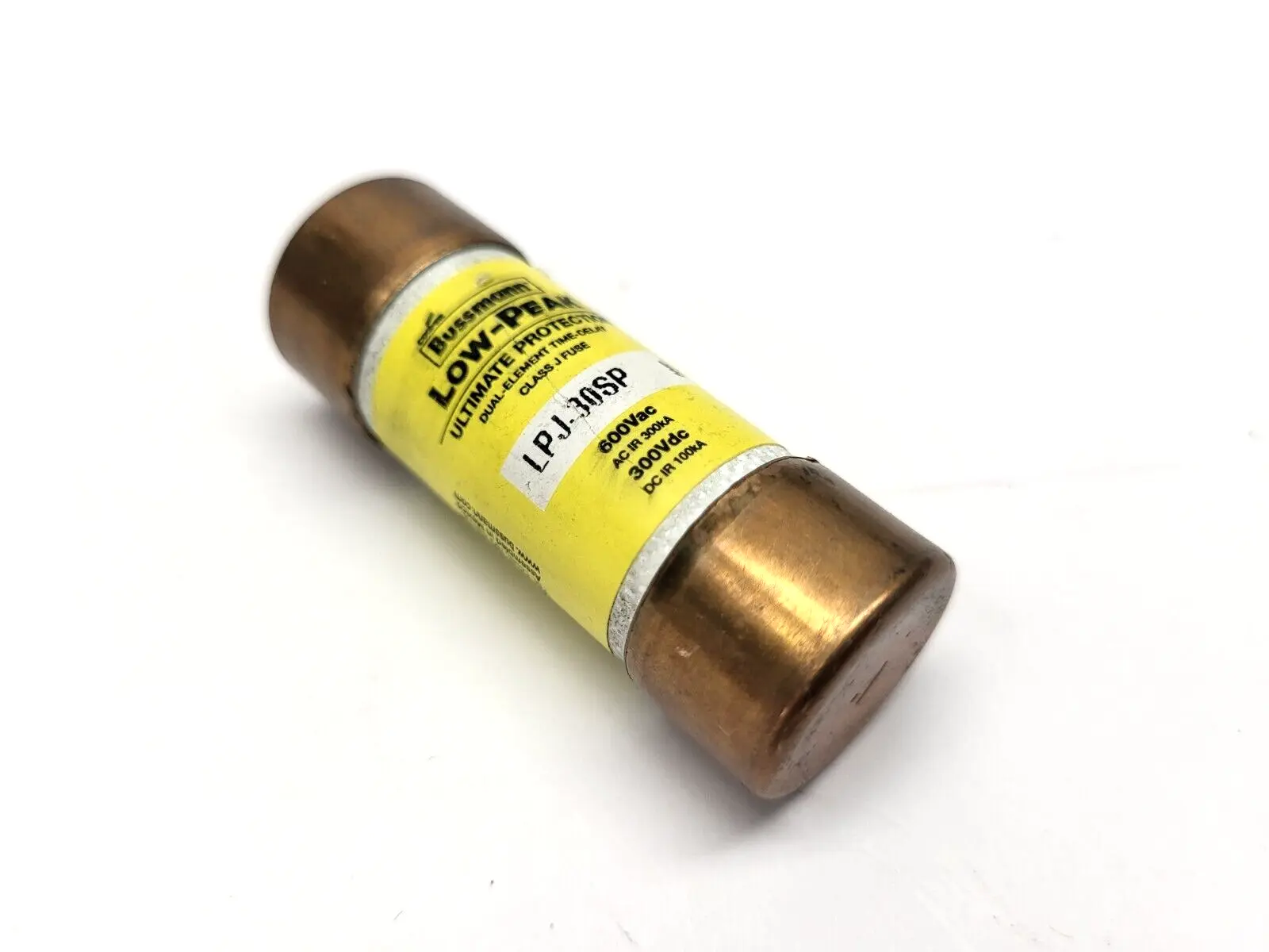 USED COOPER BUSSMANN LOW-PEAK TIME-DELAY FUSE 30A 600VAC 300VDC CLASS J