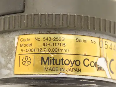 Mitutoyo 543-253B Absolute Digimatic Indicator Gage 0.5"-.0001" 12.7mm C112TB