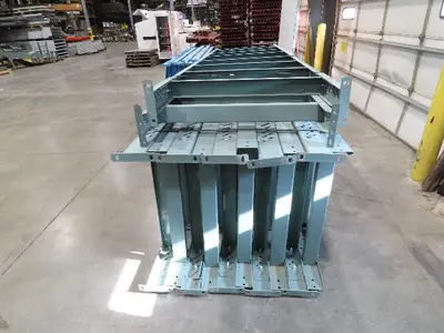 Hytrol 36"W Conveyor Leg Floor Support Heavy Duty 133-5/8" to 145-5/8"H Lot of 6