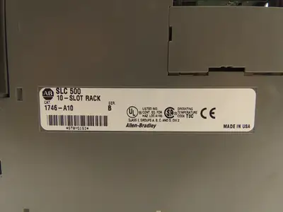 Allen Bradley 10-Slot Chassis Rack