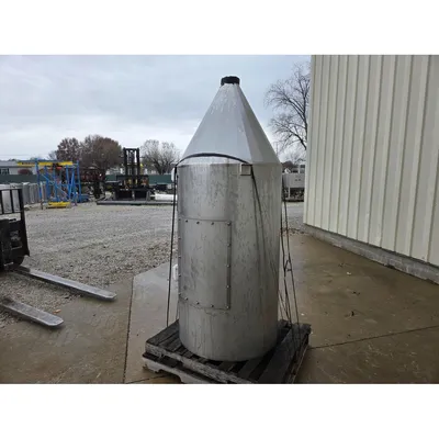 Unused 40 Cu/Ft Stainless Steel Dry Material Storage Bin Hopper