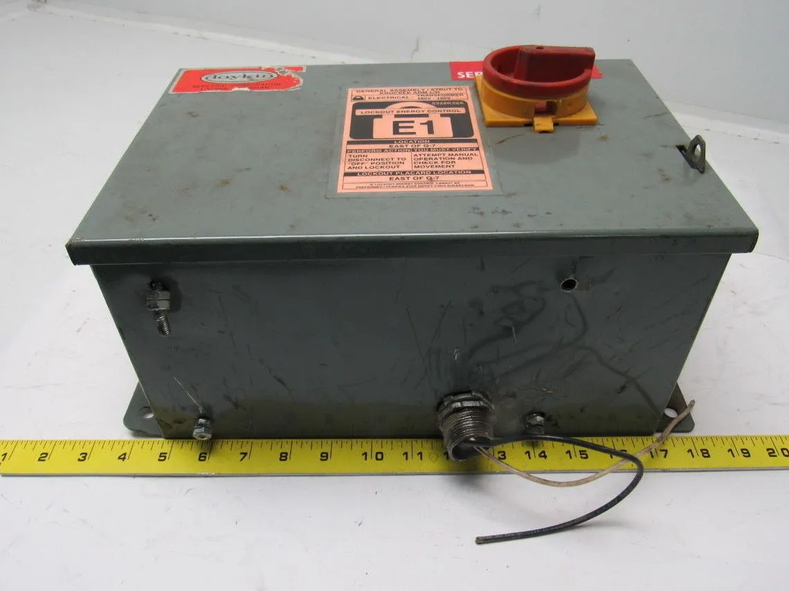 Daykin GPFS-13 Transformer Disconnect Enclosure 750VA 1Ph Pri 480V Sec 115V 6.5A