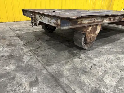 20,000 LBS (10 TON) x 120" x 60" STEEL WITH HARD TIRE TRANSFER CART CAR:  STOCK #23236