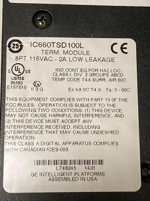 Used FANUC IC660TSD100L Industrial Controls Ohio US | Surplus Asset Holdings #1235788
