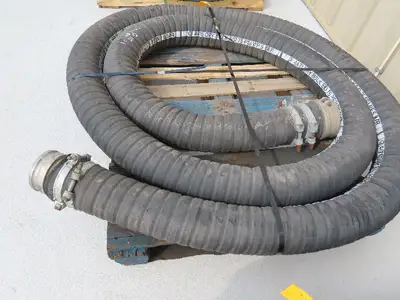 Jason 4470 Dry Bulk Material Suction Hose 5" ID x 25' Gum Rubber 75 PSI