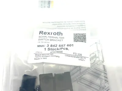 USED BOSCH REXROTH SWITCH BRACKET FOR A 12MM SENSOR FOR STOP GATE INSTALL
