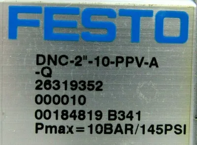 NEW FESTO DNC-2"-10-PPV-A-Q PNEUMATIC CYLINDER 26319352 DNC210PPVAQ