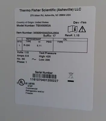 Themo Scientific TSX4505GA Glass Double Door Refrigerator 45.8Cf (2020)