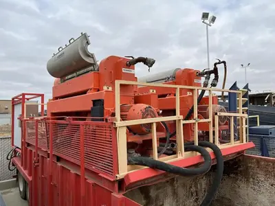 (2) Swaco CD 518 HV Slimline decanters centrifuges on trailer, Duplex SS.