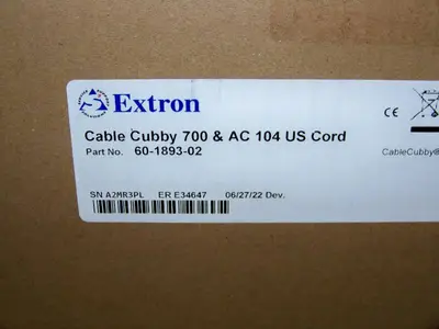 Extron Cable Cubby 700 and AC 104 US Cord - NEW IN BOX