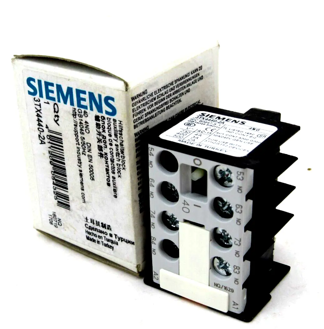 NEW SIEMENS 3TX4440-2A AUXILIARY SWITCH BLOCK 3TX44402A