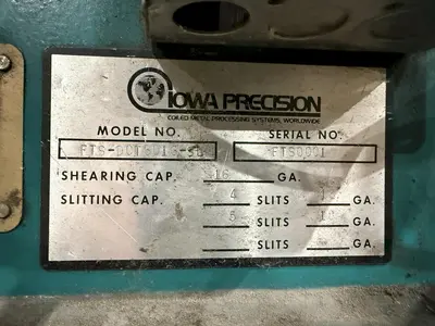 USED IOWA FTS-DCT6016SL