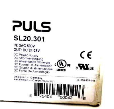 NEW PULS SL20.301 POWER SUPPLY SL20301