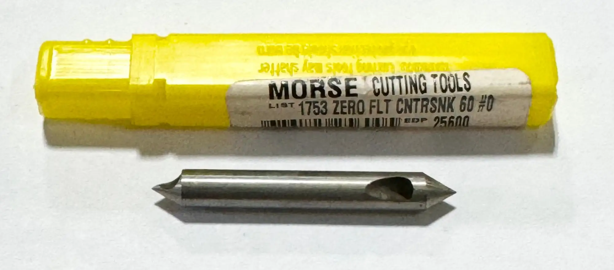 Morse #0 Zero Flute Cobalt Double End Countersink 1/4" Shank 60 Degree