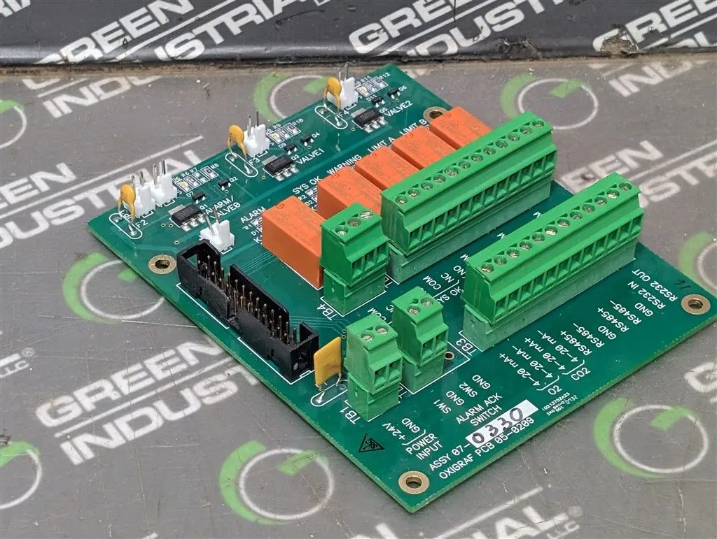 Oxigraf 05-0209 Oxygen Deficiency Analyzer Control Board 07-0330 Used