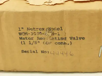 Metrex WCM3080-UEM 1" Water Regulating Valve 50-250 PSI Brass/Bronze