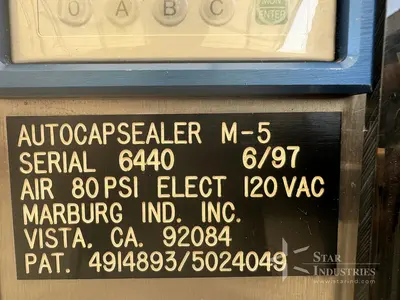 Used MARBURG M-5GT Cappers Tamper Evident - Neck Banders | Star Industries #1254171