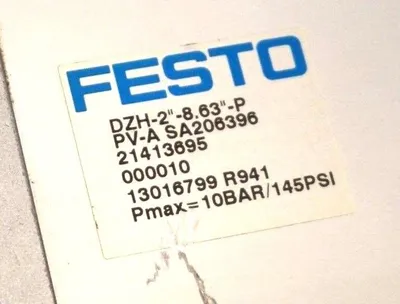 NEW FESTO DZH-2"-8.63"-PV-A DOUBLE ACTING CYLINDER DZH2"8.63"PVA