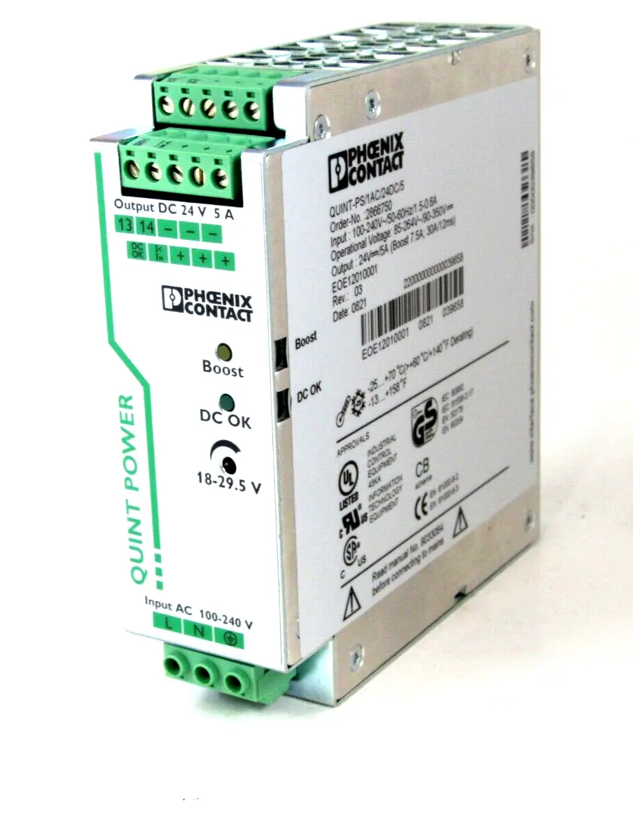 NEW PHOENIX CONTACT QUINT-PS/1AC/24DC/5 POWER SUPPLY 2866750 QUINTPS1AC24DC5