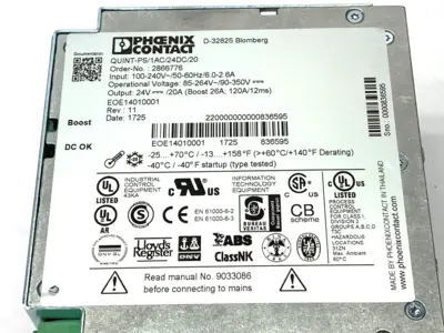 Used Phoenix Contact Power Supply 100-240V 6-2.6A Input 2866776 DIN Rail Power Supplies Michigan US | Maverick Industrial Sales #1414192