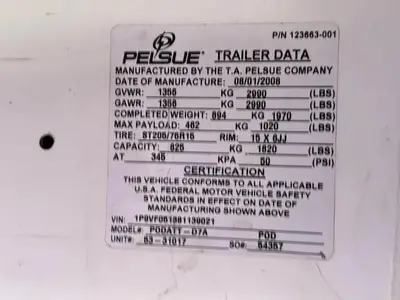 Used 2008 PELSUE PODATT-D7A Misc Trailers Utah US | Global Remarketing #1541678