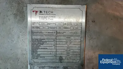 USED 3V Cogeim 10 Sq Meter 3V Tech Nutsche Filter, 304 S/S, 50#