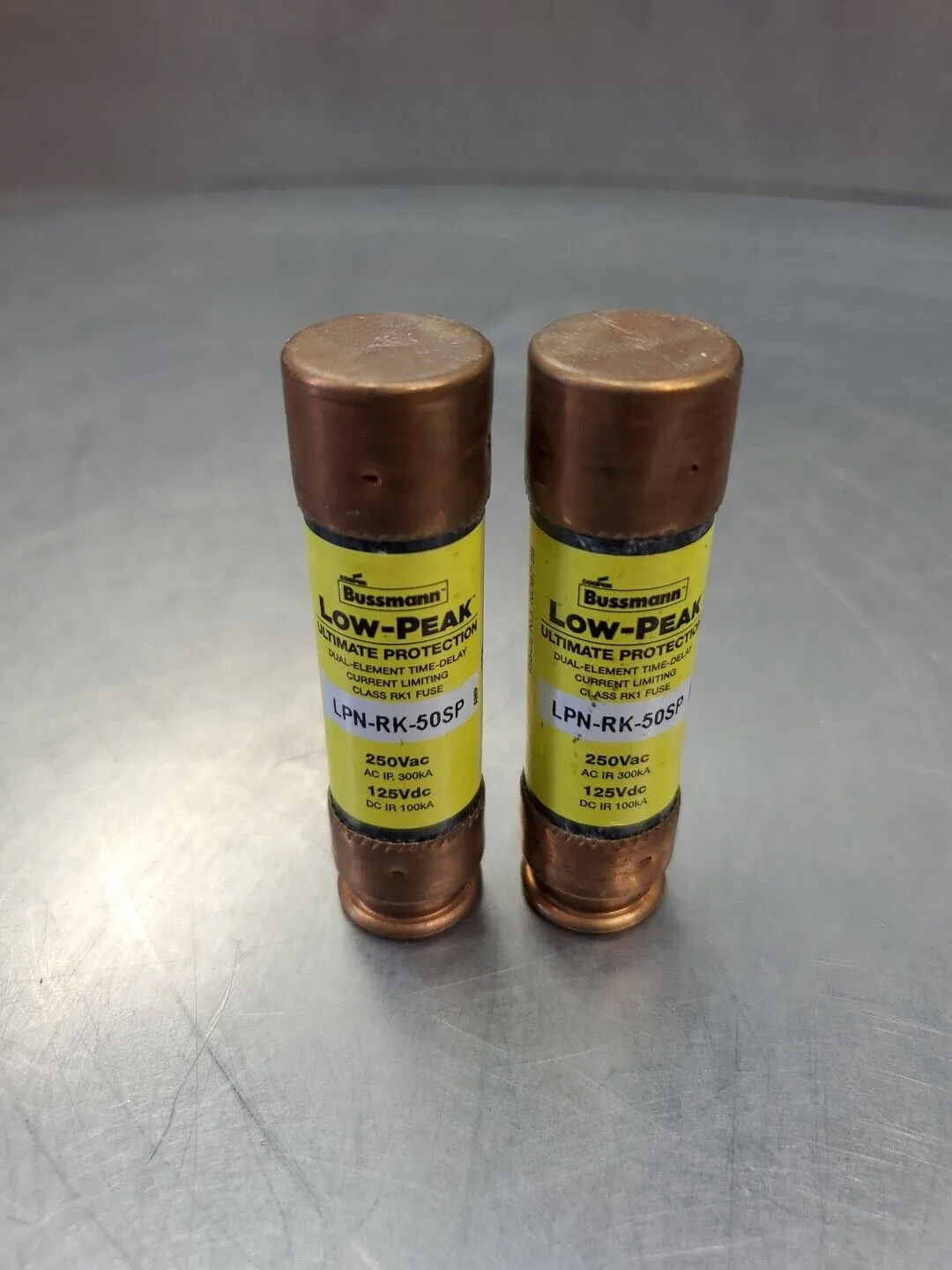 Bussmann LPN-RK-50SP 50AMP 250VAC/125VDC Fuse - Lot of 2. 4D-34