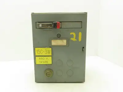 Square D HBS8536SCL480 MCC Bucket Motor Starter 10Hp Size 1 Disconnect 600V 3Ph