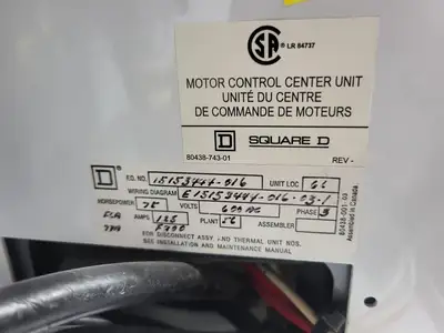 USED SQUARE D MODEL 6