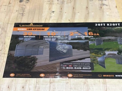 Landhonor 20 x 20 Ft All-Steel Carport (LHR-CP2020F)
