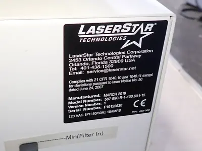 USED 2019 LASERSTAR TECHNOLOGIES CORPORATION 587990R1100.60I15