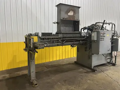 12" X 12" LOGEMAN MODEL 1212 HYDRAULIC SCRAP BALER COMPRESSOR