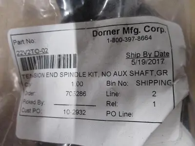 USED DORNER MISC MOTOR PARTS AND ACCESSORIES