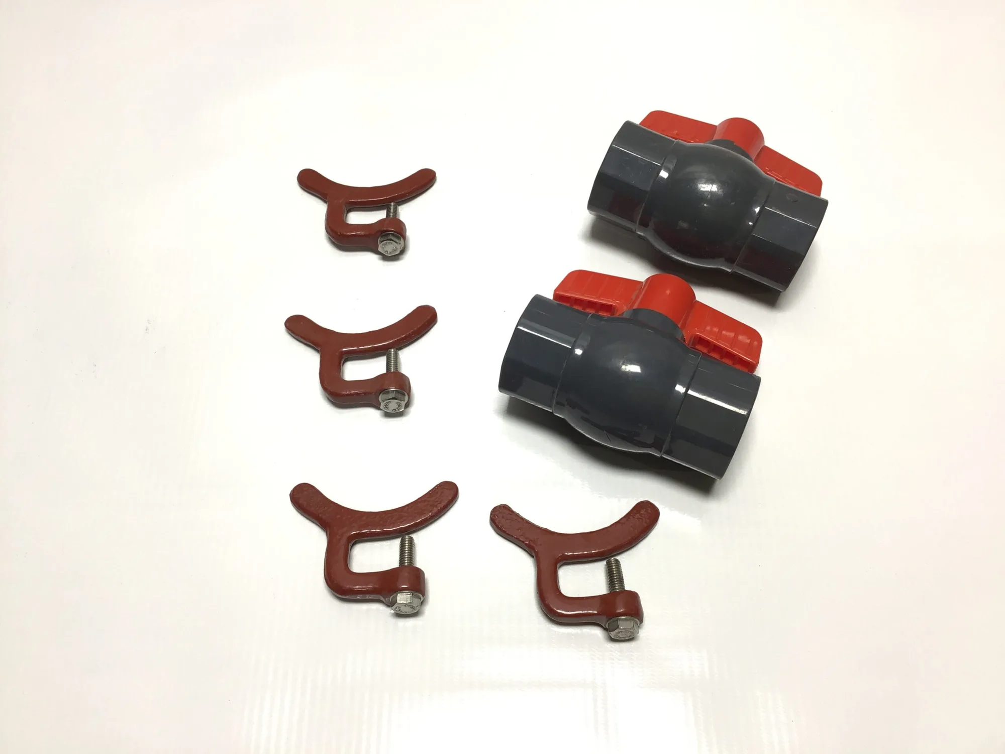 Mueller 32-1 DN25 Ball Valve/Leemco Clamps -Lv Series (Lot of 6)